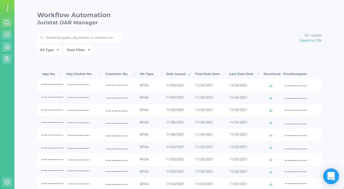 New in Juristat OAR Dashboard, More Intuitive Search, Alerts